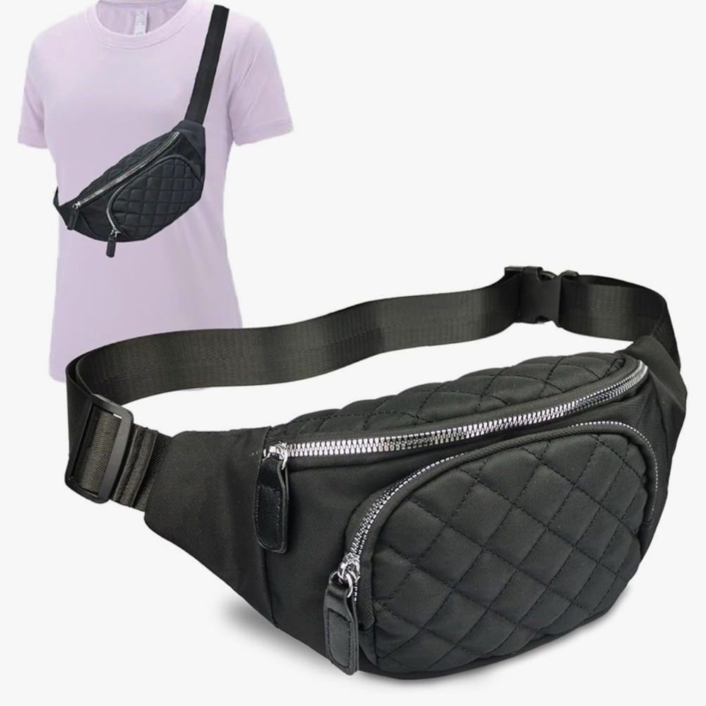 Black crossbody Waist Bag